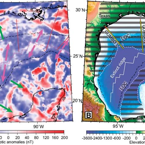 A Magnetic Anomaly Map Maus Et Al 2009 Of The Gulf Of Mexico The