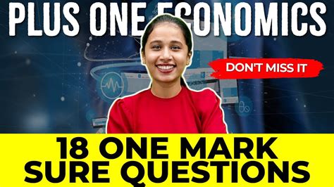 Plus One Economics Mark Sure Questions Exam Winner Youtube