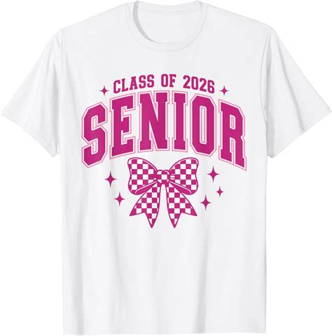 Class of 2026 Senior 2026 Pink Coquette Bow Graduation 2026 T-Shirt