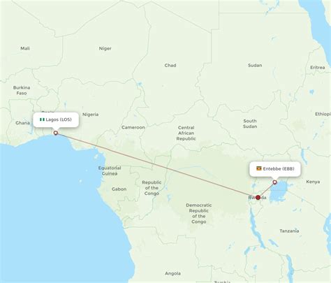 All Flight Routes From Lagos To Entebbe Los To Ebb Flight Routes