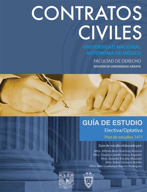 Contratos Civiles Semestre Gu A De Estudio Para La Asignatura