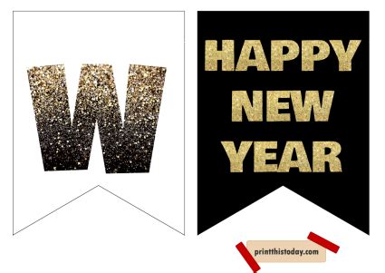 Free Printable Happy New Year Banner