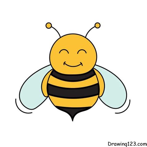 How To Draw A Bee Step