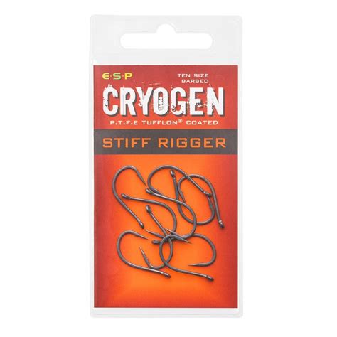 Esp Cryogen Stiff Rigger Hooks Barbed In Charcoal