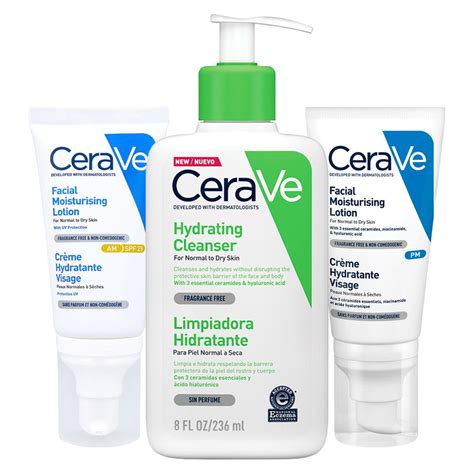 Cerave Rutina Completa Facial Hidratante Para Pieles Normales A Secas