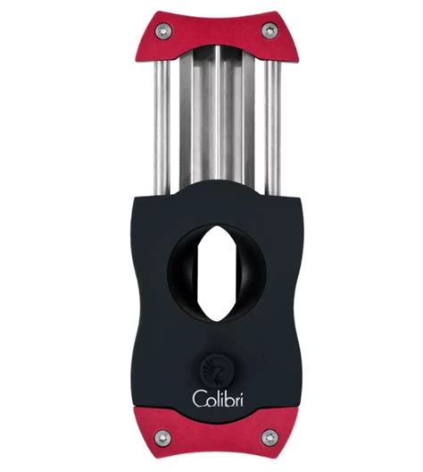 Colibri V Cut Kerbschnitt Zigarrencutter Schwarz Rot Raucher Xxl