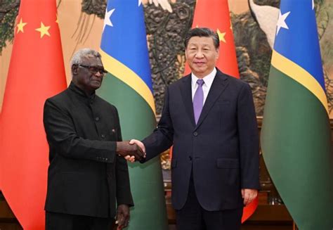 Solomon Islands PM Manasseh Sogavare Meeting Chinese President Xi