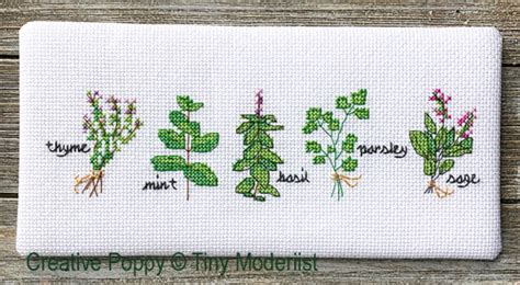 Creative Herb Cross Stitch Patterns For Diy Enthusiasts