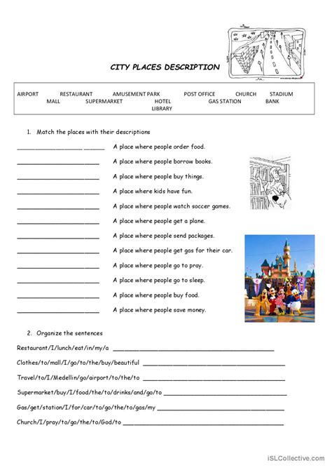 City Places English Esl Worksheets Pdf And Doc