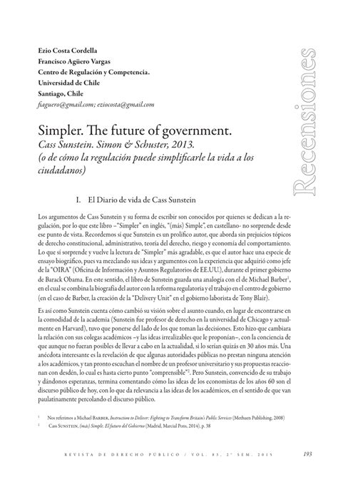 Pdf Simpler The Future Of Government Cass Sunstein Simon