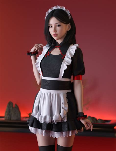 Dforce Mktg Tea Maid Outfit For Genesis And Daz D