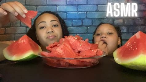 Asmr Mukbang Eating Juicy Watermelon Youtube