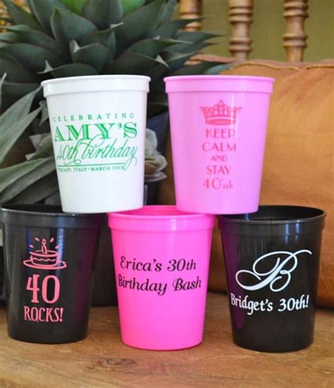 Personalized Birthday Party Cups Customizable Birthday Cups - Etsy