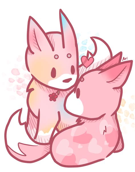 Valentines Foxes ★ 𐌕Ꮤ𐌉Ᏽ ★ 插图 Art Street