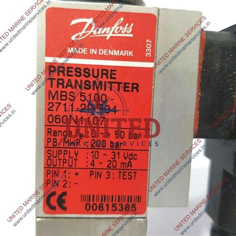 Danfoss Mbs 5100 060n1107 2711 2db04 Pressure Transmitter Mbs5100