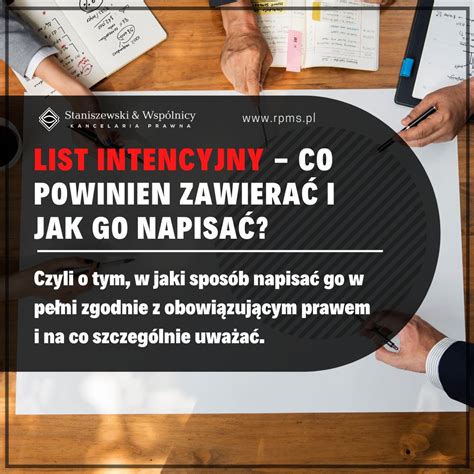 List Intencyjny Co Powinien Zawiera I Jak Go Napisa Kancelaria Rpms