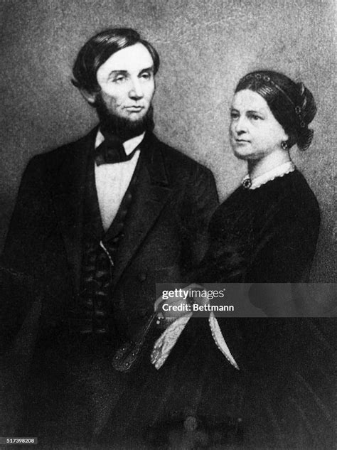 Abraham Lincoln And His Wife Mary Todd Lincoln In An News Photo