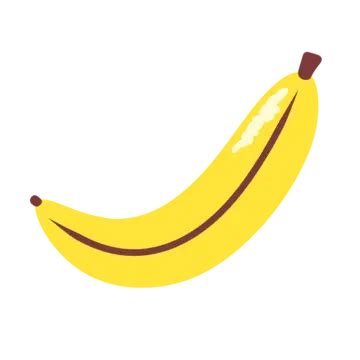 Ilustración Digital De Plátano En Un Estilo Lindo Y Simple PNG dibujos