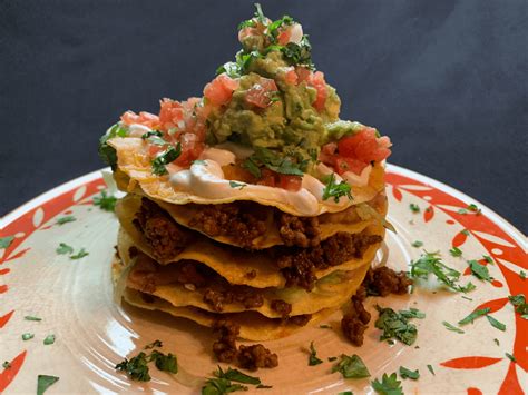 Beef And Bean Mexican Pizza Tower Rmexicanfoodgore