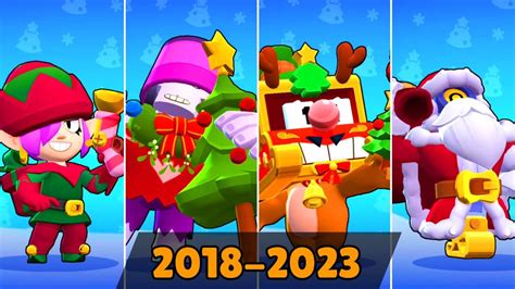 Brawl Stars All 2018 2023 Limited Brawlidays Skins YouTube