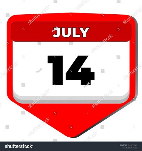 1,606 14 July Calendar Images, Stock Photos & Vectors | Shutterstock