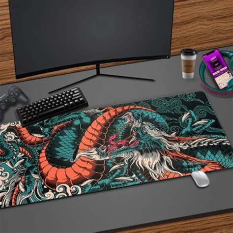 Mouse Pad Gaming Drag O Japon S Grande X X Mm Orange