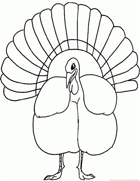 Cartoon Turkey Coloring Pages