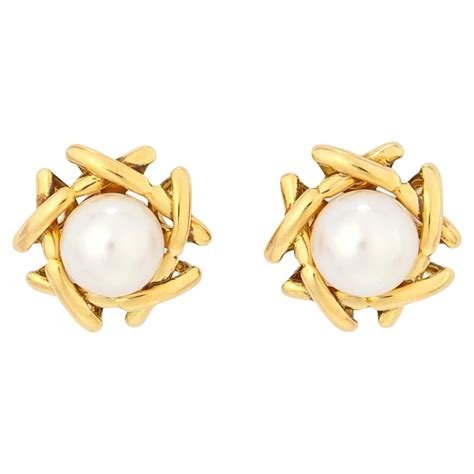 Tiffany and Co. Pearl and Diamond Earrings at 1stDibs | tiffany pearl ...