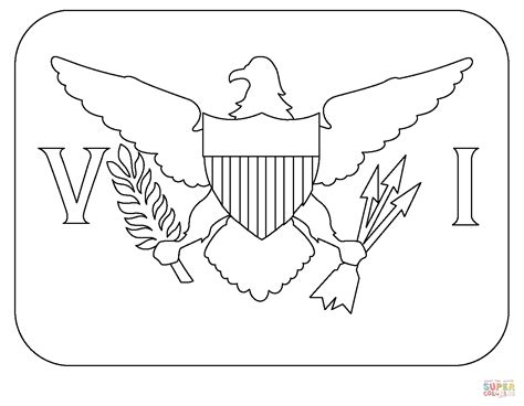 Flag of US Virgin Islands Emoji coloring page | Free Printable Coloring ...