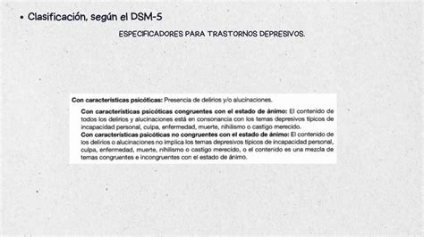 Los Trastornos Depresivos Seg N El Dsm Ppt