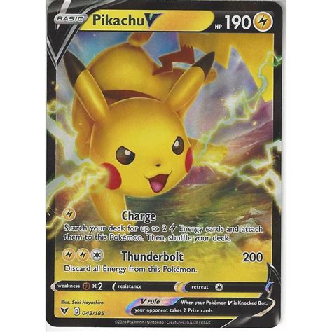 Pokemon Trading Card Game Pikachu V Rare Holo V Card Swsh