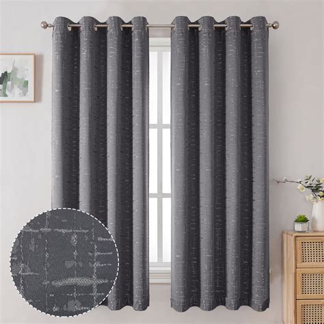 Ovzme Eva 100 Blackout Curtains 63 Inches Length 2 Panels Thermal Insulated Energy Saving