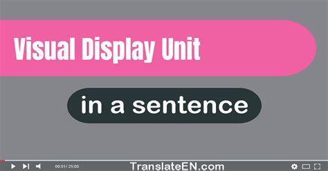 Use "Visual Display Unit" In A Sentence