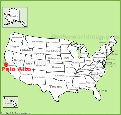 Palo Alto Location On The Us Map