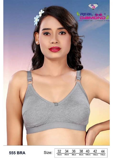 Non Padded Cotton Hosiery Grey Regular Cup Bra Plain At Rs 136 5 Piece