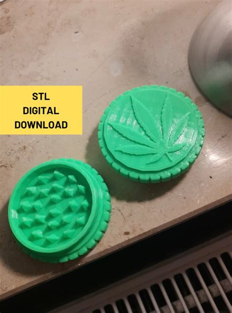 Weed Grinder 3d Print Stl File Digital Download Etsy