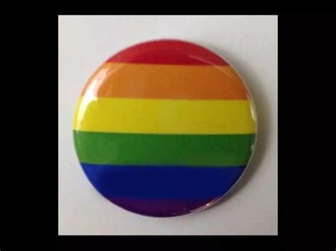 Rainbow Flag Pin Back Button Gay Pride LGBT 1 3 Sizes Available Round Lesbian Pin Badge Etsy