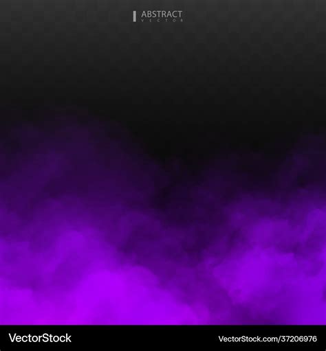 Purple fog or smoke isolated transparent special Vector Image