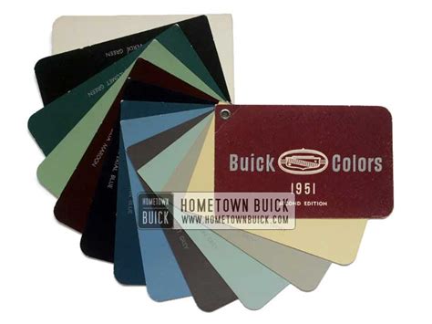 1951 Buick Colors / Exterior Paint - Hometown Buick