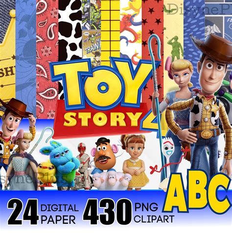 Toy Story Digital Paper Toy Story Clipart Toy Story Png Instant