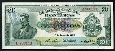 Honduras Paper Money Honduran Lempiras Banknote Of