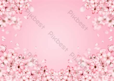 Sakura Pink Thick Flowers Gradient Background | PSD Free Download - Pikbest