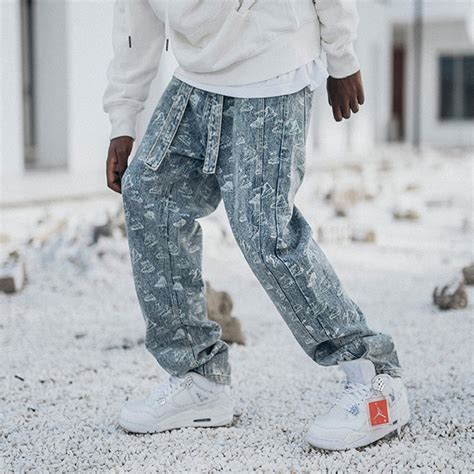 Hip Hop Washed Vintage Jeans Helloice Apparel