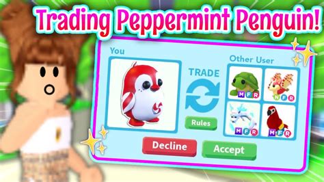 Trading Peppermint Penguin🍬🤩 To See What Do People Offer Adopt Me