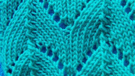 Wzory Na Drutach Knitting Stitch Falujacy Azur Youtube