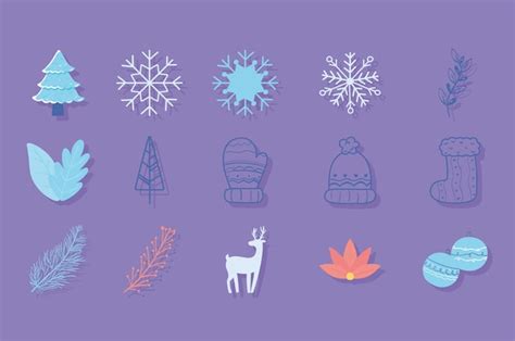 Premium Vector Winter Icons Set