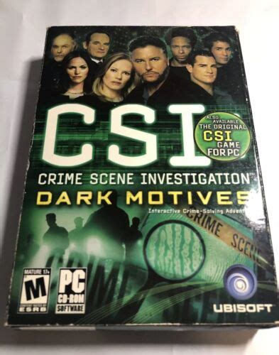 Csi Crime Scene Investigation Dark Motives Pc Game Adventure 3 Dvds