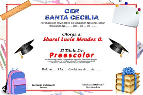 Bordes Para Diplomas De Preescolar Imagui