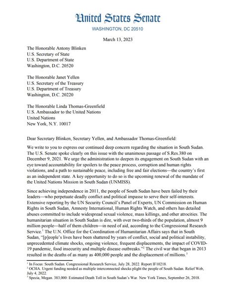 Patrick Heinisch On Twitter US Senators Write To SecBlinken