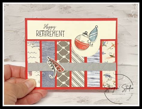 Gone Fishing Masculine Fun Fold Card Stampin Studio